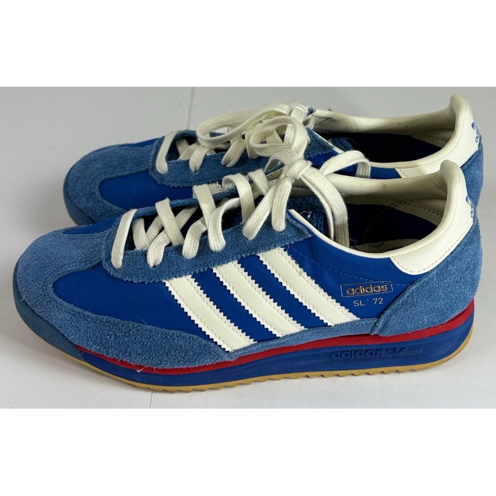 Adiddas Men’s Unisex SL 72 RS Sneaker Blue/White/Better Scarlet, size 7 US - Picture 9 of 15